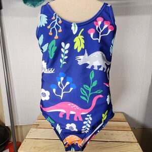 Girls One Piece Swim Wear Dark Blue Sm